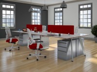 Modern Office - V-Leg Workstation Desk for Collaborative Office Environments 
